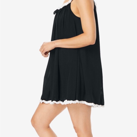 Amoureuse NWT Baby Doll Ruffle Gown Sky Blue w/ Royal Blue Trim-wms sz 4x(34/36) - Picture 4 of 12